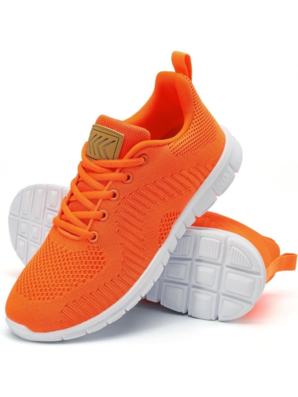 Women's Orange Lightweight Non Slip Comfort Tennis Casual Work Travel Sneaker